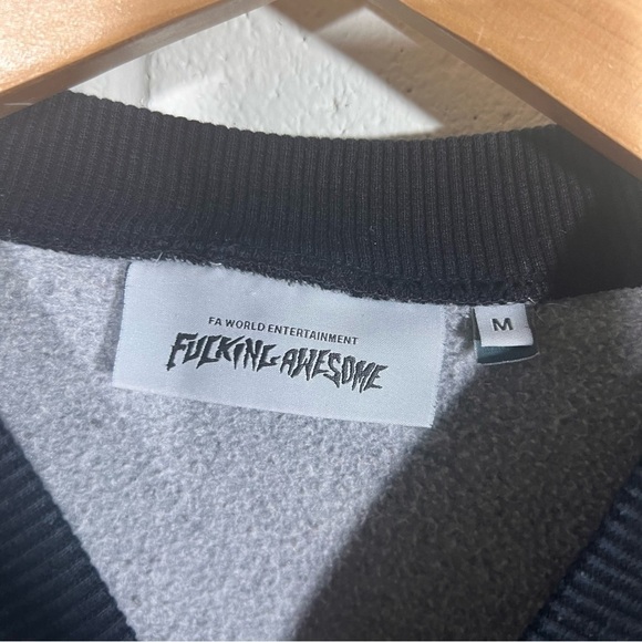 Fucking Awesome Iridescent Stamp Crew Sweatshirt Size Medium - Picture 4 of 5